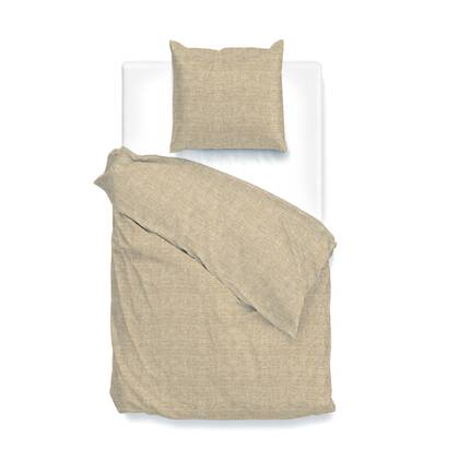Zo Home Dekbedovertrek Katoen Lino Linnen Look - tan brown Bruin