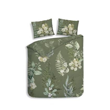 Heckett Lane Dekbedovertrek Katoen Twill Nathan - green Groen