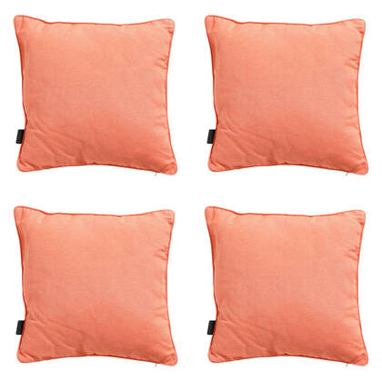 Madison - Sierkussen Panama flame orange - Ca. 60x60 cm - Set van 4 Oranje