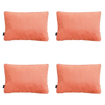 Madison - Sierkussen Panama flame orange - Ca. 40x60 cm - Set van 4 Oranje