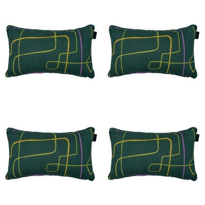 Madison - Sierkussen Joah green - Ca. 30x50 cm - Set van 4 Groen