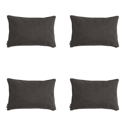 Madison - Sierkussen Dark grey canvas eco+ - Ca. 30x50 cm - Set van 4 Grijs