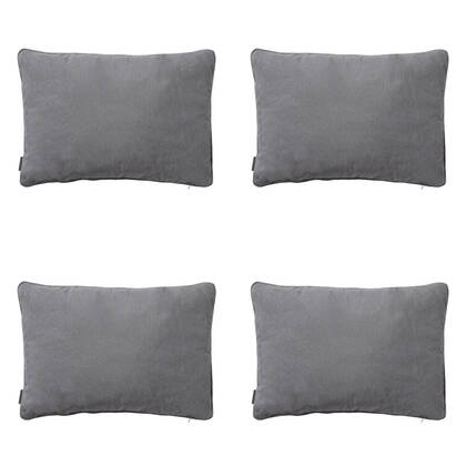 Madison - Sierkussen Panama grey - Ca. 40x60 cm - Set van 4 Grijs