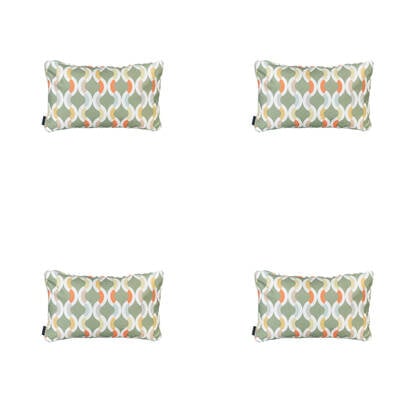 Madison - Sierkussen Trivia green - Ca. 30x50 cm - Set van 4 Groen