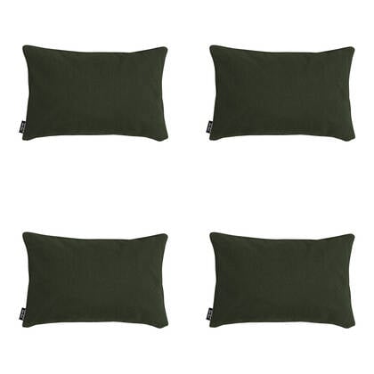 Madison - Sierkussen Green canvas eco+ - Ca. 30x50 cm - Set van 4 Groen
