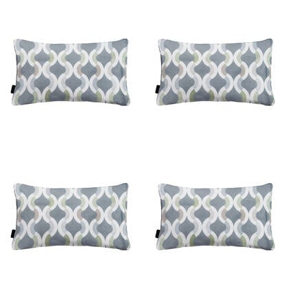Madison - Sierkussen Trivia grey - Ca. 30x50 cm - Set van 4 Grijs