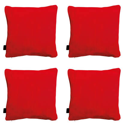Madison - Sierkussen Panama red - Ca. 45x45 cm - Set van 4 Rood