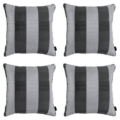 Madison - Sierkussen Alice grey - Ca. 50x50 cm - Set van 4 Grijs