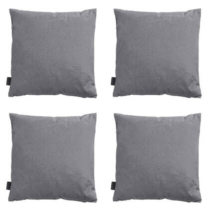 Madison - Sierkussen Panama grey - Ca. 45x45 cm - Set van 4 Grijs