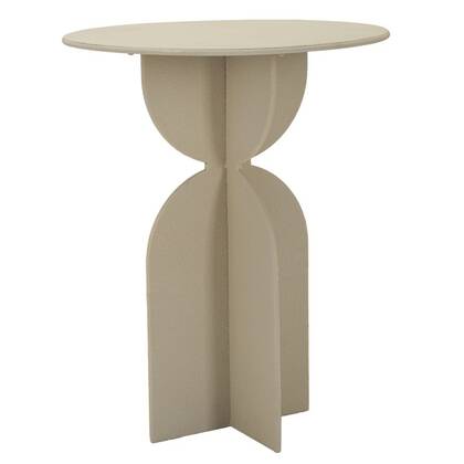 Crème metalen salontafel cm ø 45x58 Beige