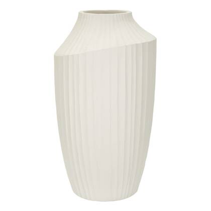 Crèmekleurige magnesium vaas ø 28,5x50,5 cm Beige