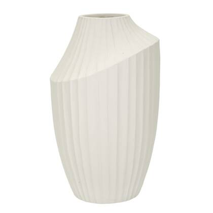 Crèmekleurige magnesium vaas ø 22,5x38 cm Beige