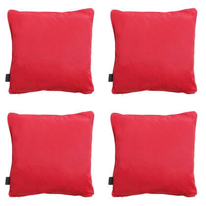 Madison - Sierkussen Panama red - Ca. 60x60 cm - Set van 4 Rood