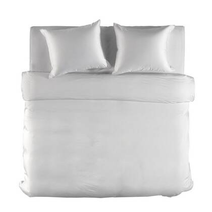 Yellow Dekbedovertrek Bamboo - quartz white Wit