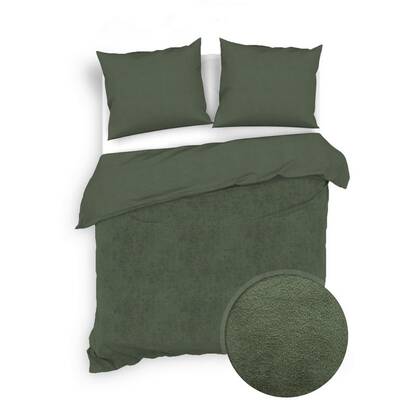 Zo Home Dekbedovertrek Katoen Velluto - racing green Groen