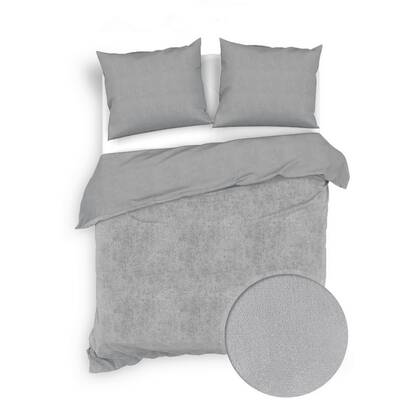 Zo Home Dekbedovertrek Katoen Velluto - lava grey Grijs