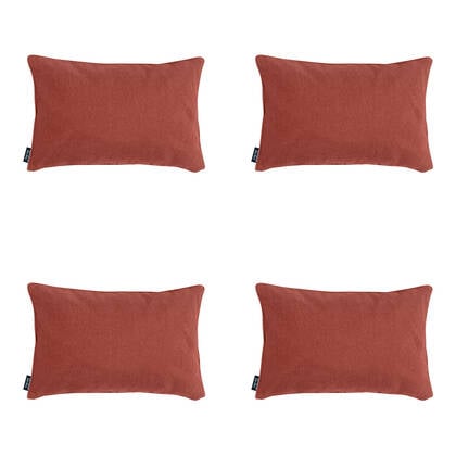 Madison - Sierkussen Terra canvas eco+ - Ca. 30x50 cm - Set van 4 Rood
