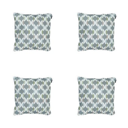 Madison - Sierkussen Trivia grey - Ca. 50x50 cm - Set van 4 Grijs