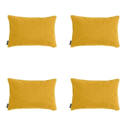 Madison - Sierkussen Gold canvas eco+ - Ca. 30x50 cm - Set van 4 Geel