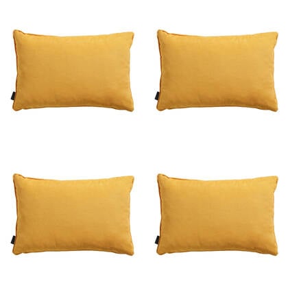 Madison - Sierkussen Panama golden glow - Ca. 40x60 cm - Set van 4 Geel