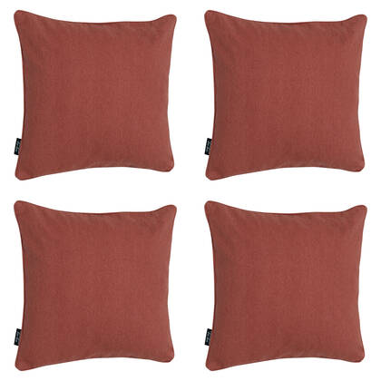 Madison - Sierkussen Terra canvas eco+ - Ca. 50x50 cm - Set van 4 Rood
