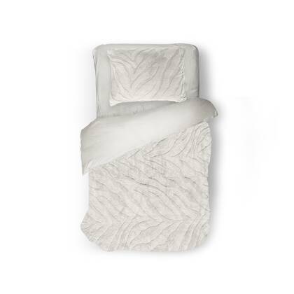 Eleganzzz Dekbedovertrek Bubble Rabbit Fur - off white Wit