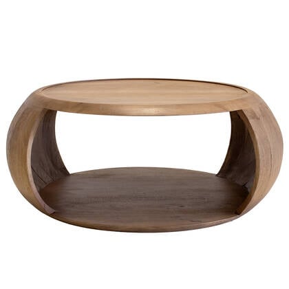 DÉJA Living - Salontafel Naturel Mangohout - 85x85x35cm - June Bruin