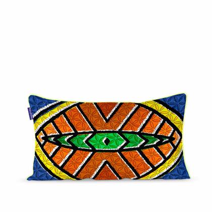 Kiteng Decoratieve kussen 50x30 cm Happyfriday, Veelkleurig, 100% katoen, de kwaliteit van 200 Gr x m2 Multicolor