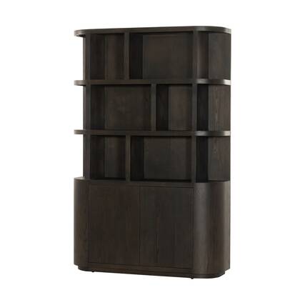 Livingfurn - Boekenkast Bruin Eiken - 145x40x220cm - Novero