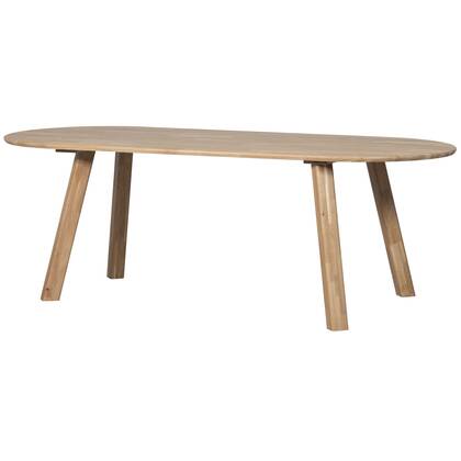 WOOOD Tablo Eettafel Ovaal Vingerlas - Eiken - Transparant - 220x90 Bruin