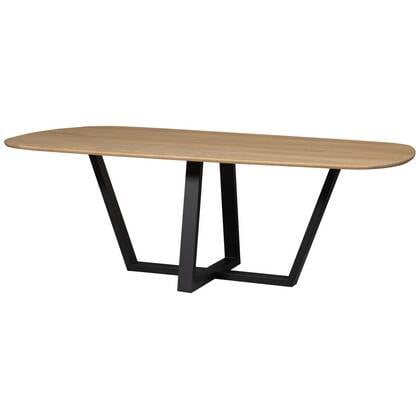 WOOOD Tablo Eettafel Organisch Doorgaande Lamel - Eiken - 220x100 Bruin