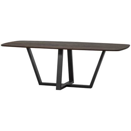 WOOOD Tablo Eettafel Deens Doorgaande Lamel - Eiken - Mystic Brown 220 Bruin