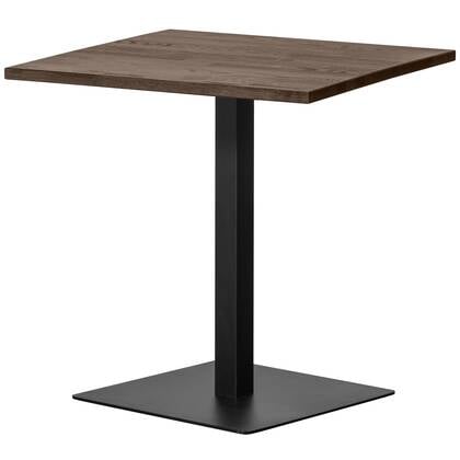WOOOD Tablo Eettafel Vierkant Vingerlas - Eiken - Cashmere Brown-80x80 Bruin