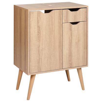 Beliani - CANOAS - Wastafelkast - Licht - 60 x 80 cm - MDP Bruin