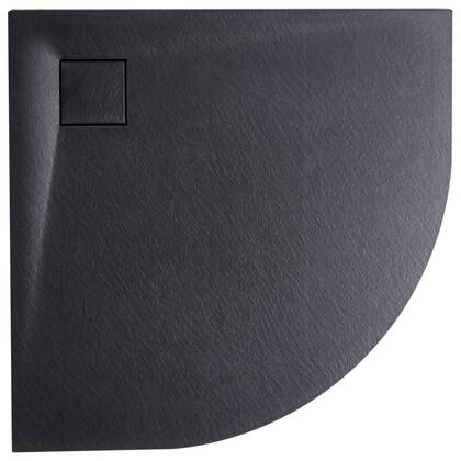 Beliani - PARON - Douchebak - Zwart - 80 x 80 x 3 cm - SMC (kunststof)