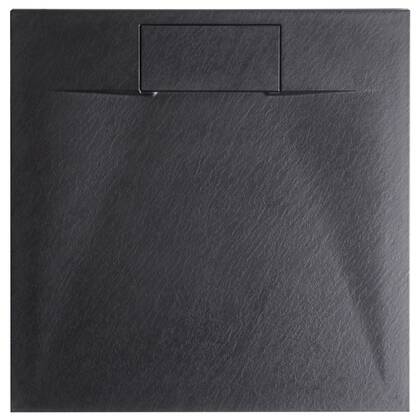 Beliani-AZZURRO-Douchebak-Zwart-90 x 90 x 3 cm-SMC (kunststof)