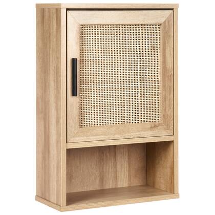 Beliani-ROSELL -Badkamer wandkast-Lichthout-40 x 60 cm-Vezelplaat Bruin