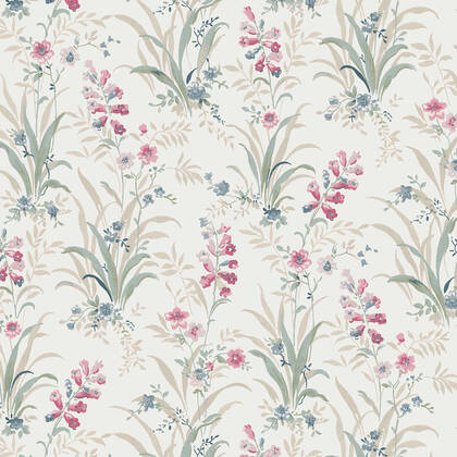 Laura Ashley Mosedale Posy Behang - Bloemen - 10mx52cm - Blauw