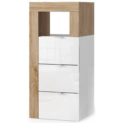 Benvenuto Design Hamburg HG Wit | Eiken Badkamerkast 3-Lades Mini