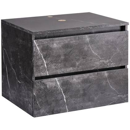 Beliani - SERRA - Badkamerkast - Zwart - 60 x 47 cm - MDP