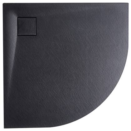 Beliani - PARON - Douchebak - Zwart - 90 x 90 x 3 cm - SMC (kunststof)