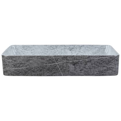 Beliani - ARTAJ - Wastafel - Grijs - 61 x 35 - Keramiek
