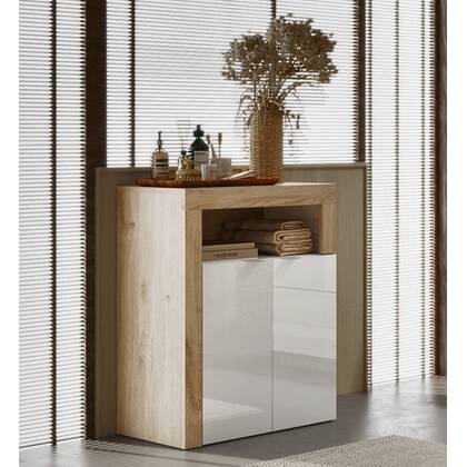 Benvenuto Design Hamburg HG Wit | Eiken Badkamerkast 2-Deuren Laag