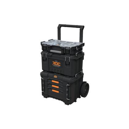 Keter Pro Gear XL Gereedschapswagen - 2 gereedschapskoffer + organizer Zwart