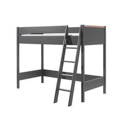 Vipack London Hoogslaper 90 x 200 cm - Antraciet