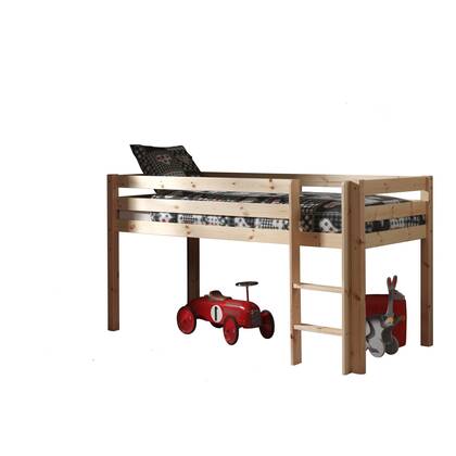 Vipack Pino Halfhoogslaper met Ladder 90 x 200 cm - Naturel Bruin