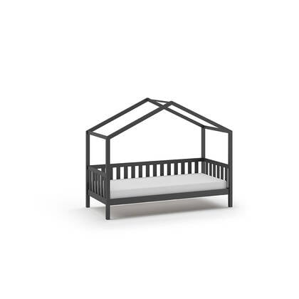 Vipack Dallas Huisbed met Hekje 90 x 200 cm - Antraciet