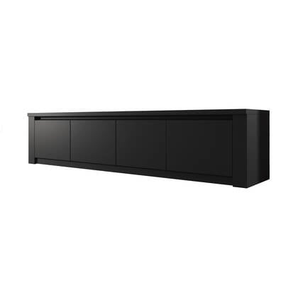 Meubella TV-Meubel Monaco - Mat Zwart - 4 deuren - 170 cm