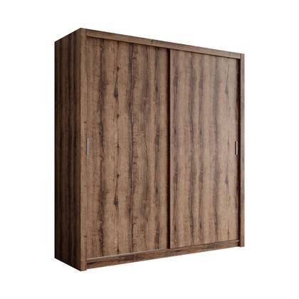 Meubella - Kledingkast Blake - Donker eiken - 200 cm Bruin