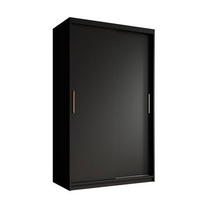 Meubella - Kledingkast Mandalin - Zwart - 120 cm